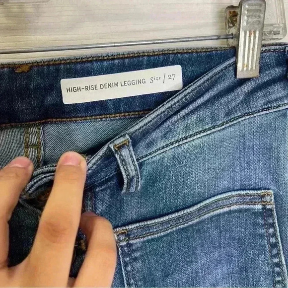 Pilcro and the Letter Press High-Rise Denim Leggings Sz 27 - Picture 6 of 9